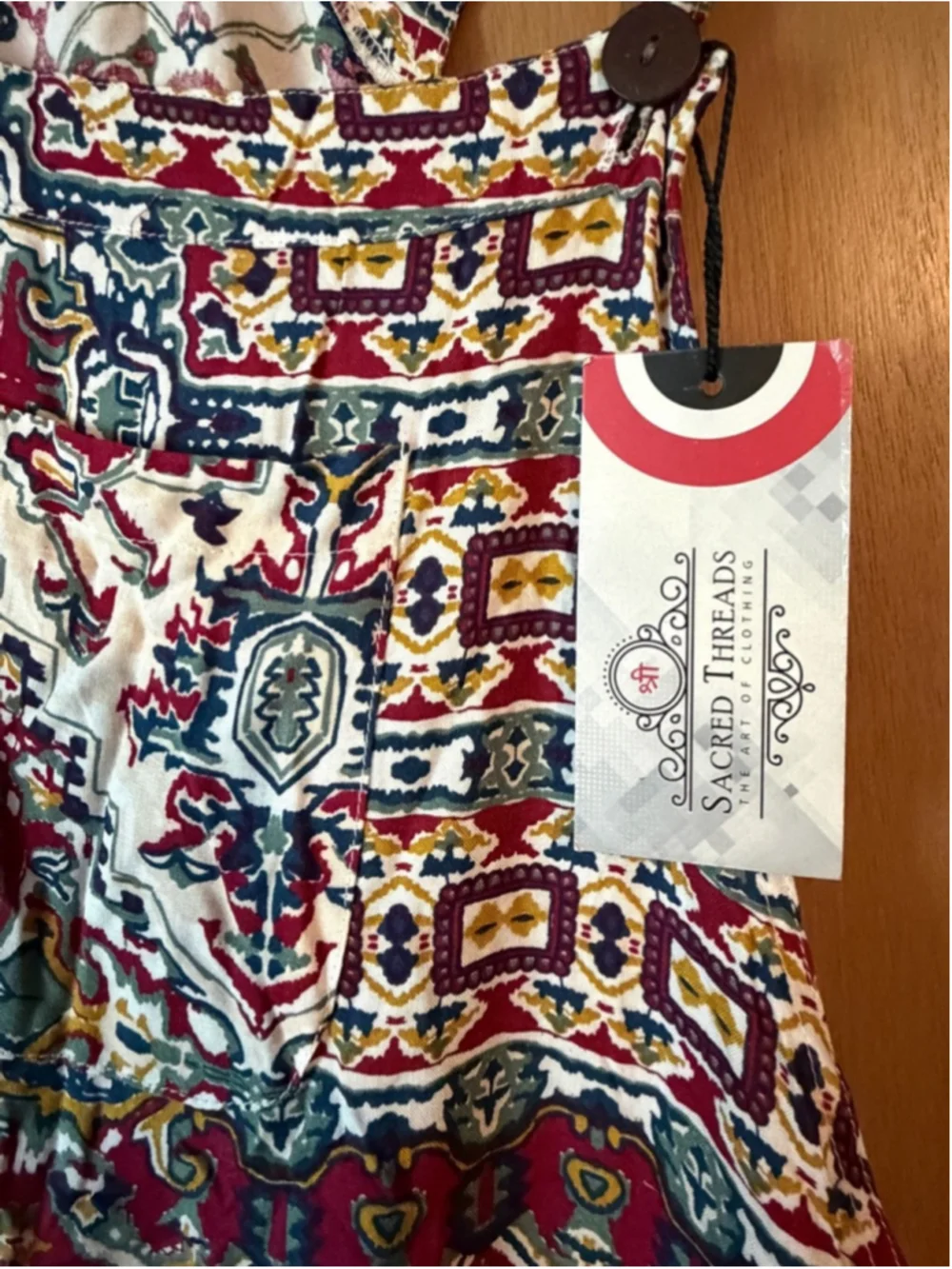 Sacred Threads Boho Ethnic Summer Overalls - Picture 7 of 9